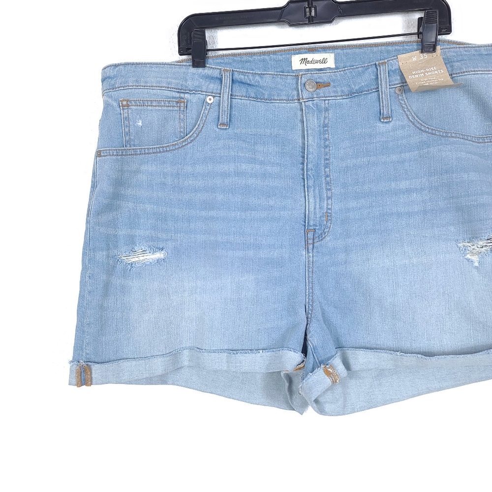 MADEWELL High Rise Denim Shortd Plus Size NEW - Picture 4 of 13